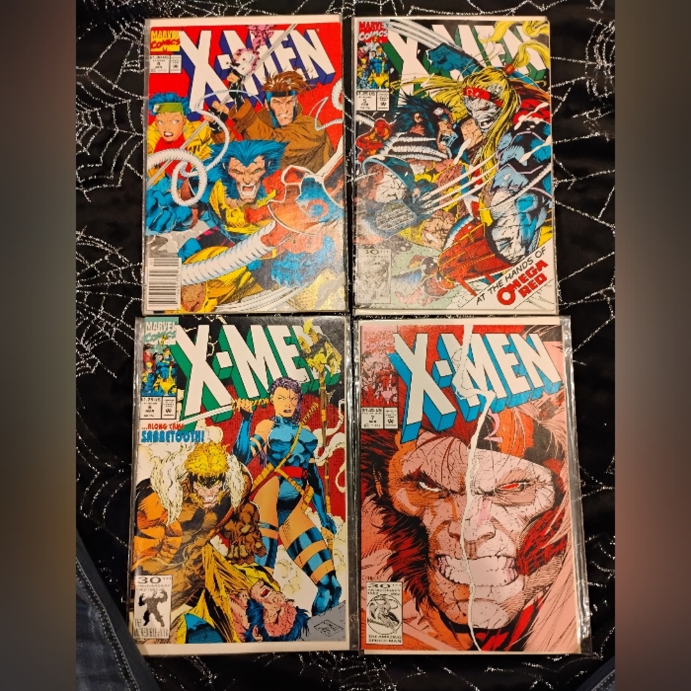 1992 XMen comic books volume 1, issues 4-7